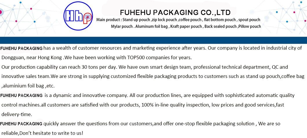 Custom Logo 100% Recyclable OPP/CPP Plastic Bag with Zipper for Food Packaging Stand up Pouch